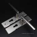 Europ standardstainless steel 304 lever handle lock with lock body and cylinder for timber door